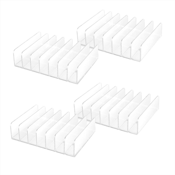 Acrylic CD Display Rack Storage Holder, Clear, 4 Total Count