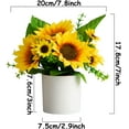 thumbnail image 3 of Artificial Flowers,Fake Sunflowers,4sets Potted Mini Sunflowers for Home Decor Party Wedding Office Patio Table Desk Decoration, 3 of 6