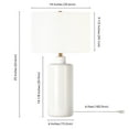 thumbnail image 6 of Evelyn&Zoe 25" Contemporary Ceramic Table Lamp with White Drum Linen Shade, 6 of 8