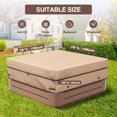 thumbnail image 2 of SHELTUSE 600D Outdoor Waterproof Square Hot Tub Cover Protector, Heavy Duty Polyester SPA Cover UV Protection Cover 76''x76''x20'', Brown, 2 of 7