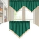 thumbnail image 1 of Cortina de cenefa, cortina corta para tratamiento de ventanas, cortina de nivel Triangular, cortina de cenefa corta para decoración de armario de Verde, 1 of 8