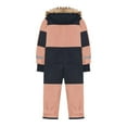 thumbnail image 5 of FAOWME Snowsuit Children Boys Ski Suit Thermal Ski Overall Warm Snow Overall Windproof Winter Suit With Removable Hood Mud Suit Outdoor Soft Suit Rose Gold 14-15 Years, 5 of 6