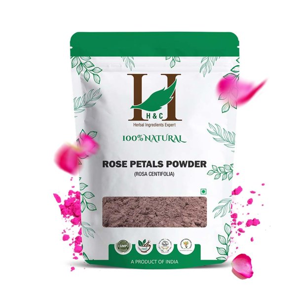 H&C HERBAL INGREDIENTS EXPERT Polvo de pétalos de rosa puro (Rosa Centifolia) para formulación de mascarilla facial - 1/2 LB/ 227 g / 8 Oz