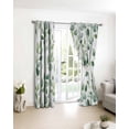 thumbnail image 3 of Elegant Eucalyptus Blackout Curtains for Bedroom/Living Room, Thermal Insulated Kitchen Curtains, Monochrome Leaves Chic Botanical Grommet Darkening Window Treatment Drapes 52"x63"x2, 3 of 8