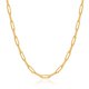 thumbnail image 1 of Collar de oro para mujer de moda - Exquisito collar cubano chapado en oro de 14 quilates, collar de serpiente, cadena redonda, collar de oro de varias capas, 1 of 5