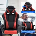 thumbnail image 3 of High-Back Gaming Office Chair Racing Style Computer Desk Chair Ergonomic Executive Swivel Rolling Chair with Lumbar Support for Women, Men(Red), 3 of 7