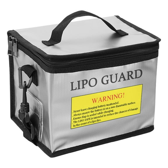 CMYYNNA Fireproof Explosionproof Large Capacity Battery Storage Guard Pouch for Lipo Charge & Storage (8.46 x 6.5 x 5.71 in)
