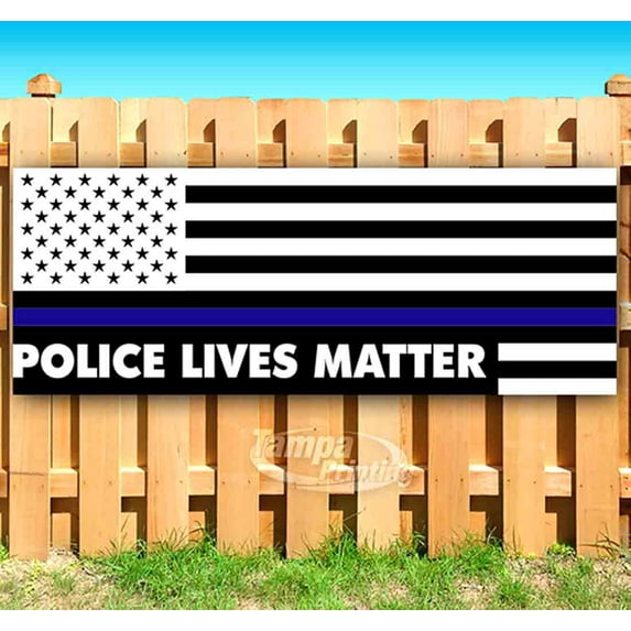 Police Lives Matter 13 oz Vinyl Banner With Metal Grommets