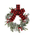 thumbnail image 2 of Small Christmas Norfolk Wreaths Christmas Kitchen Cabinet Mini Wreath Real Touch With Bow Ribbon Cedar Red Berry for Xmas Front Door Window Chair Fireplace Table Pillar Rustic Farmhouse Party Decor, 2 of 8