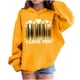 thumbnail image 1 of Sudadera con capucha y estampado de corazón de San Valentín, sudadera de manga larga para niños y niñas, chaqueta para niñas de talla mediana y grande., 1 of 7