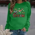 thumbnail image 2 of lcziwo Chandail de Noël pour Femme Coupe Ample Col Rond Chandails Graphiques de Noël Chandails Légers à Manches Longues Automne Hiver Chandail Confortable Vert Armée,P, 2 of 4