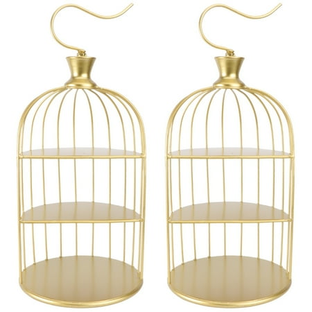 

40 Cm Makeup Pallet Wedding Birdcages Round Vanity Tray Sandwiches Serving Rack