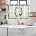 thumbnail image 2 of Spring Botanical Kitchen Curtains Window Panels, Garden Birds Floral Leaves Gray Woodn Insulated Window Treatment Curtain, Grommet Curtains for Bedroom/Living Room/Bathroom, 2 Piece 52"Wx45"L, 2 of 8