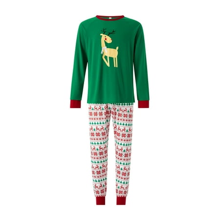 

Genuiskids Parent-Child Family Matching Christmas Pajamas Deer Snowflake Pjs Sleepwear Holiday Set for Men Women Kids Baby Dog