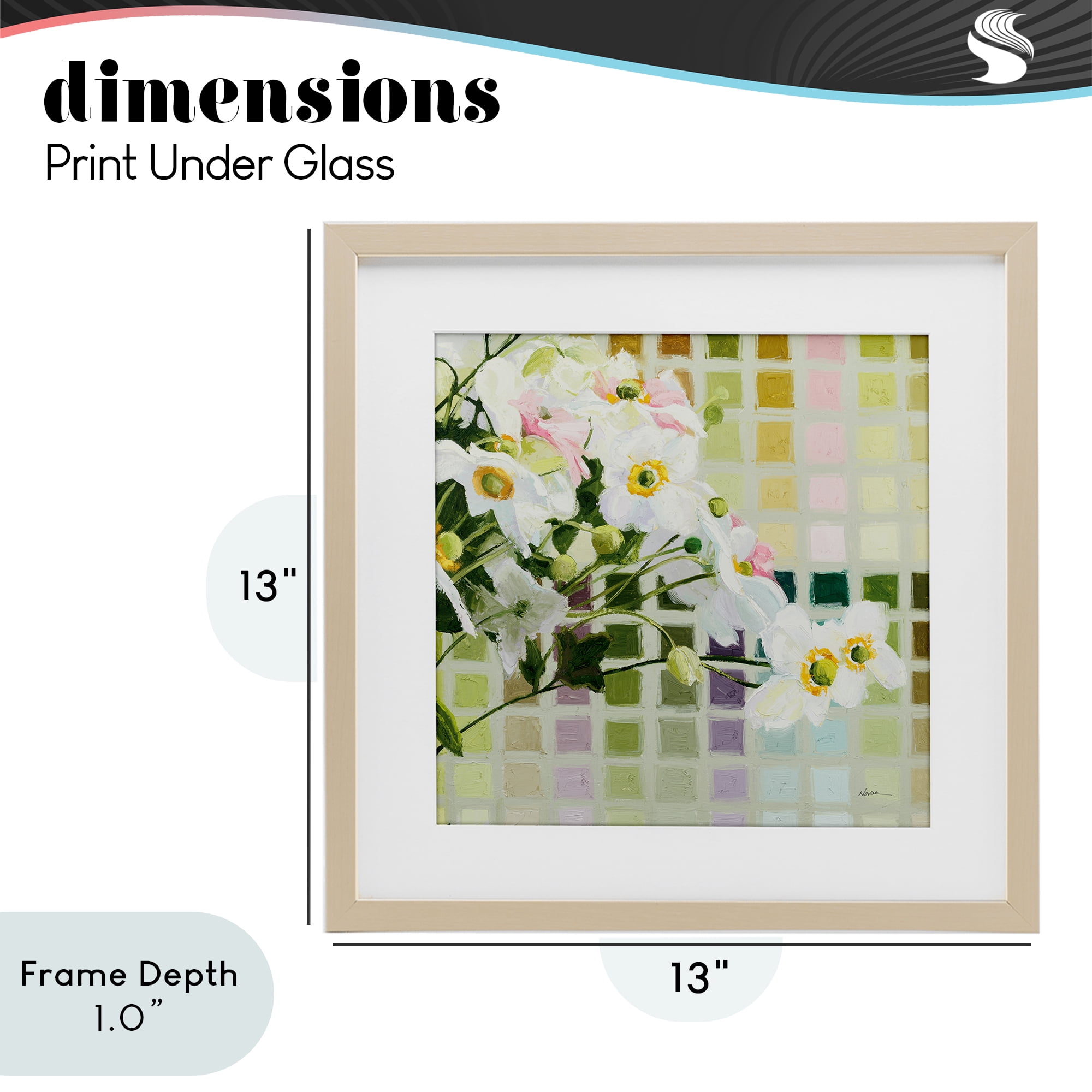 Stupell Industries Color Chart Daffodils Birch Framed Print Under Glass, design by Shirley Novak