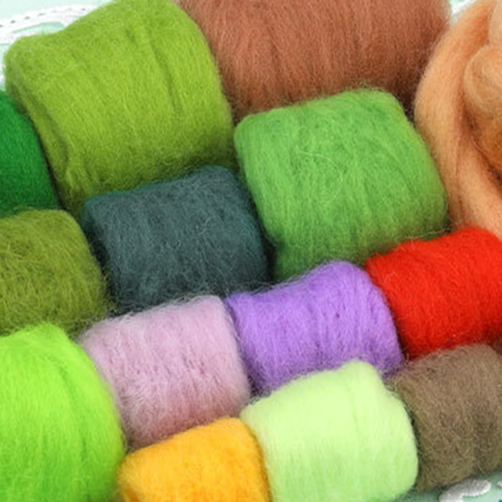 JZROCKER Hanging Potted Plant Needle Felting Supplies Beginner Needle Felting Tool with Instruction Wool Roving and Wood Handle