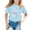 Light Blue #127, variant on Tops for Kids Ages 3-8 St. Patrick's Day Short Sleeve Printed Spring 2026 T-Shirts Light Blue 110