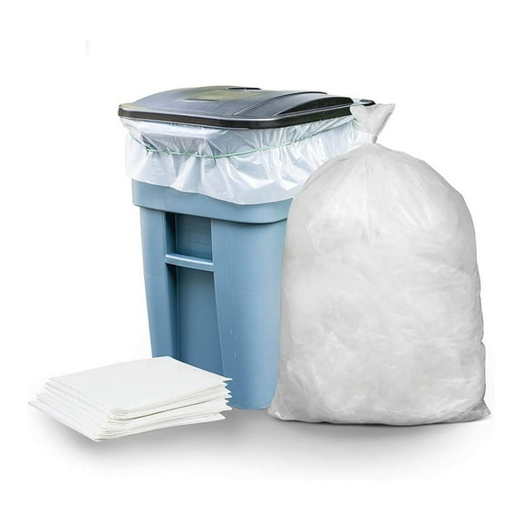 - W33LDC1 33 Gallon Trash Bags │ 1.2 Mil │ Clear Heavy Duty Garbage Can Liners │ 33" x 39" (100 Count)