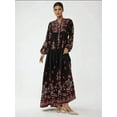 thumbnail image 5 of Printed Long Sleeve Viscose Maxi Dress, 5 of 7