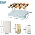 thumbnail image 2 of 20-Hole Cake Pop Stand with Sticks, Bags, and Gold Twist Ties – White Lollipop Holder Display for Cake Pops, Candy Pops, Parties and Dessert Tables, 2 of 7