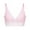 Pink, variant on Women's Lace Edge Vertical Stripe Back Bra Padded Bra Wireless Lingerie For women