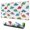 White Dinosaurs Colorful-1, variant on Long Mouse Pads for Desk,White Dinosaurs Colorful Species Pattern Desk Mats on Top Of Desks, Desk Mouse Pad Extra Large with 3mm Non-Slip Base and Stitched Edge for Gaming,Office,Work,Home 31.5"x11.8"