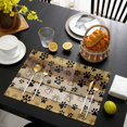 thumbnail image 3 of Cute Dog Claws Placemats Set of 6, Farmhouse Brown Wooden Grain Puppy Pawprints Placemats for Dining Table, Place Mats for Kitchen Tabletop, Waterproof Wipeable Dining Table Mats Set, 3 of 9