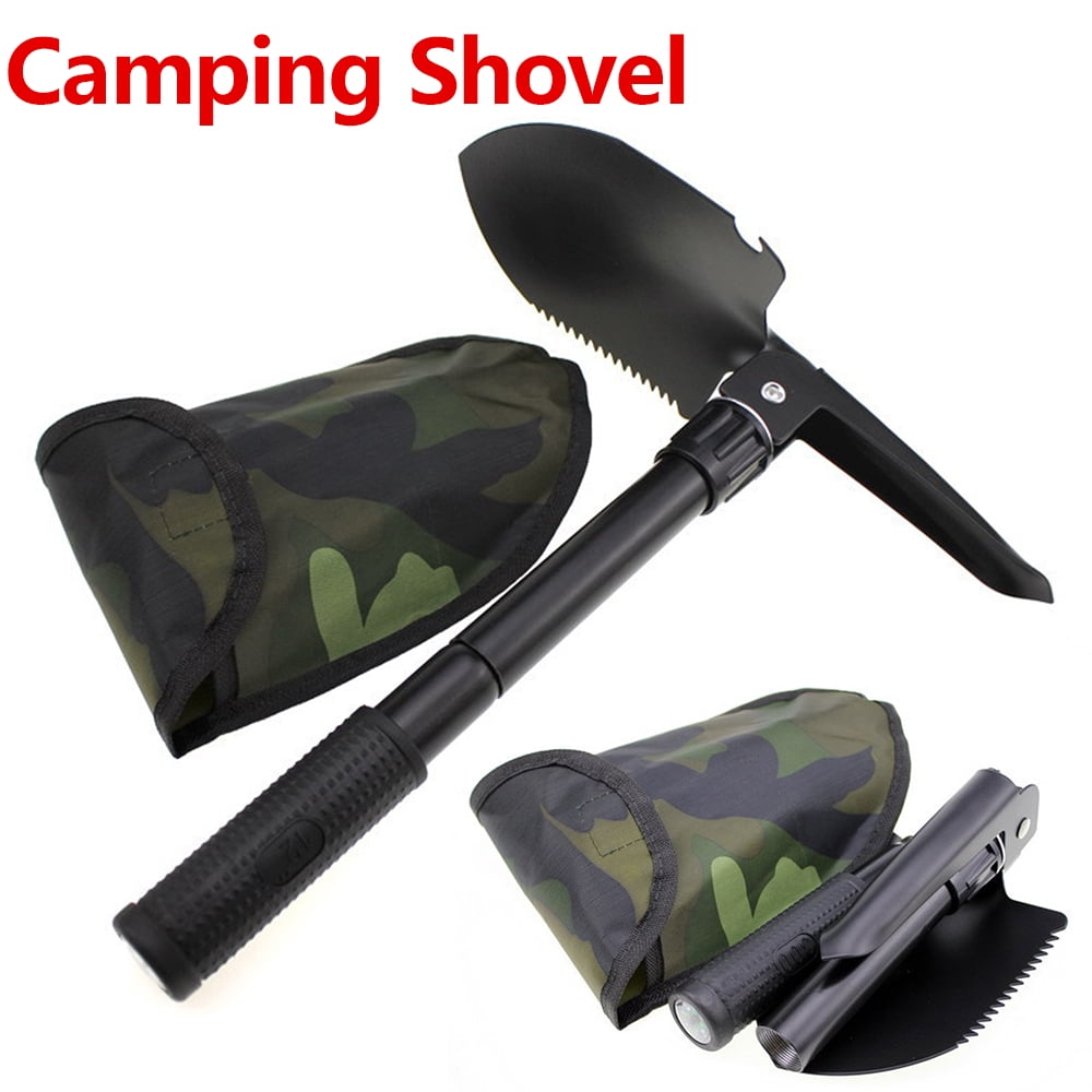 1set Multifunction Camping Shovel Survival Folding Shovels Military Tactical Shovel Hiking Outdoor Garden Hoe Digging Tool Kit black Walmart