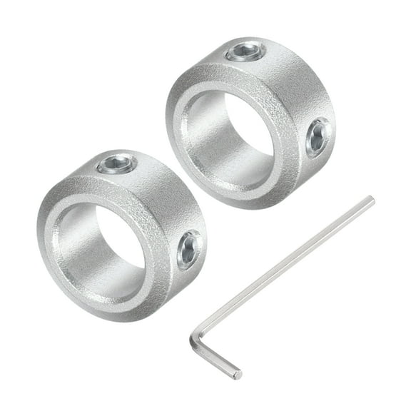 Set Screw Shaft Collar for 10mm Shaft, 2pcs Clamping Collars 16mm OD, 8mm Thickness