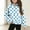 Blue, variant on Bnwani Sweatshirt Girls Zip Mock Neck Long Sleeve Half Zip Crop Fleece Sweatshirt Printed Pullover