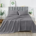 thumbnail image 2 of LDC Queen Size Grey Bed Sheets 6 PC Deep Pocket Bedding Sheets & Pillowcases 1800 Thread Count Brushed Microfiber Luxury Fade Resistance Plain Sheets for Queen Size Bed, 2 of 8