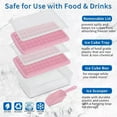 thumbnail image 3 of 2 Pack Ice Cube Tray with Lid and Bin for Freezer, Easy Release 55 Nugget Ice Tray with Cover, Storage Container, Scoop. Perfect Small Ice Cube Maker Tray & Mold. Flexable Durable Plastic, BPA Free, 3 of 5