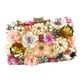 thumbnail image 3 of Bolso de mano floral de moda para mujer, bolso de mano floral, bolso de mano moderno con correa de cadena para la noche Oro, 3 of 9