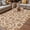 Light Beige Reddish Brown, variant on Yelllow Floral Outdoor Rug for Patio/Deck/Porch, Non-Slip Large Area Rug 4 x 6 Ft, Vintage Rustic Plants Flowers Spring Indoor Outdoor Rugs Washable Area Rugs, Reversible Camping Rug Carpet Runner