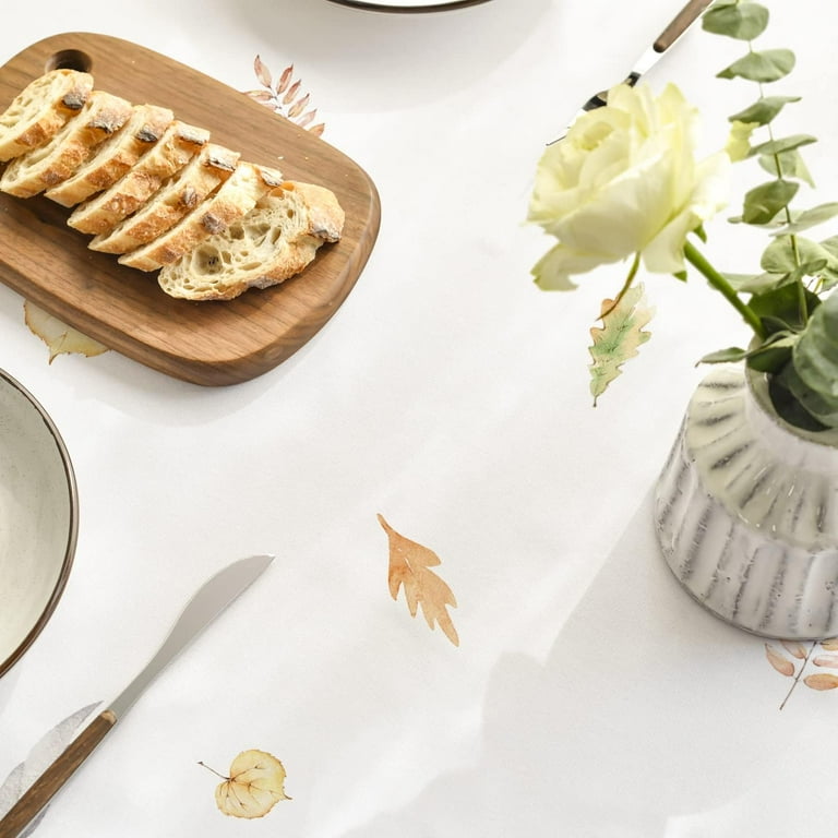 Fall Tablecloth 60x84 Inch - Thanksgiving Autumn Harvest Orange Truck Gnome Pumpkin Design