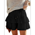 thumbnail image 1 of Falda Pantalón Estilo Bohemio con Volantes y para Mujer, Estilo Informal, de Cintura Alta, Color Negro, Talla M, 1 of 8