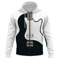 thumbnail image 1 of Sudadera con capucha de manga larga con estampado 3D de guitarra para niño y niña, sudadera con cremallera, ropa de calle para hombre y mujer, 1 of 6