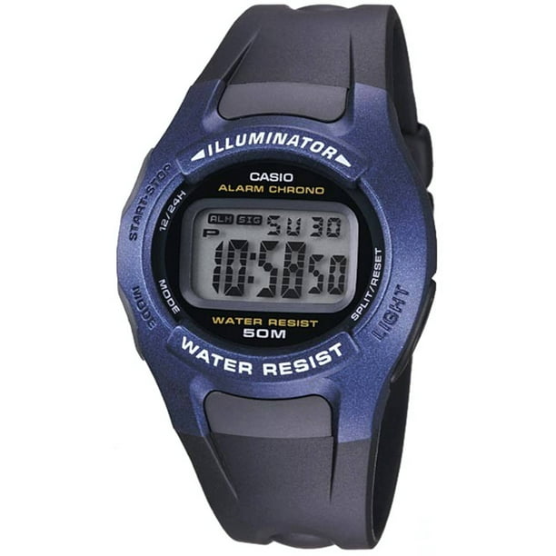 casio retro blue digital watch