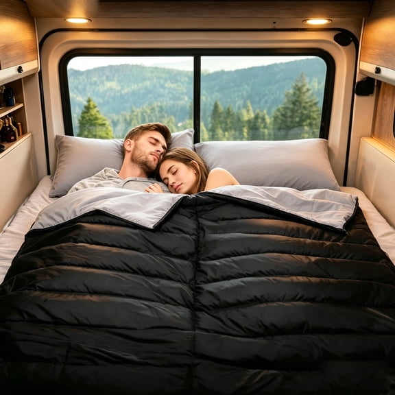 Double Sleeping Bag for Adults, Queen Size 2 Person Sleeping Bag | XXL Lightweight, Includes 2 Pillows Sleeping Bag, Perfect for Couples Family Camping Hiking