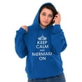 thumbnail image 3 of Keep Calm Mermaid On Beach Day Cute Hoodie Sweatshirt Women Brisco Brands S, 3 of 6