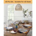 thumbnail image 5 of 15 Inch Round Placemats Set of 4, Orange Pumpkin Fall Non Slip Heat Insulation PP Table Mats, Thanksgiving Eucalyptus Leaf Autumn Washable Place Mats for Kitchen Dining Party Table Decor, 5 of 7