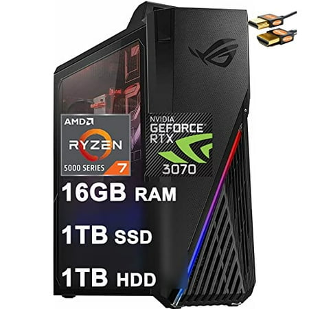Asus ASUS ROG Strix GA15 Gaming Desktop Computer AMD Octa-Core Ryzen 7 5800X (Beats i9-10900X) 16GB RAM 1TB SSD + 1TB HDD GeForce