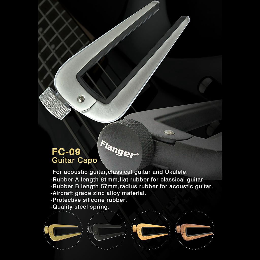 Dualoai Zinc Alloy Guitar Capo Capotraste with 24pcs Picks for Acoustic Electric Guitar