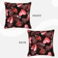thumbnail image 3 of Bingfone Ladybugs And Red Hearts Linen Throw Pillow Covers Cushion Case Pocket Button Vintage Farmhouse Pillowcase For Sofa Couch Bed 18"X18", 3 of 9