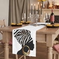 thumbnail image 2 of Africans 70 Inch Table Runner, Modern Abstract Ethnic Women Farmhouse Dresser Scarf Cotton & Linen Tablerunner for Dining/Kitchen Island/Holiday Party Décor 13" x 70", 2 of 9