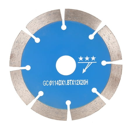 - 114*1.8*20mm Dry Cutting Segmented Diamond Saw Blade with Cooling Holes 20mm Inner Diameter Stone Cutting For Angle Grinder Architectural Engineering Architect