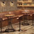 thumbnail image 5 of Tribesigns Round Bar Table for 2, 37.4" H Cocktail Table with Curved Metal Base, Coffee Pub Stand for Small Spaces, Living Room, Kitchen, or Party, 5 of 6