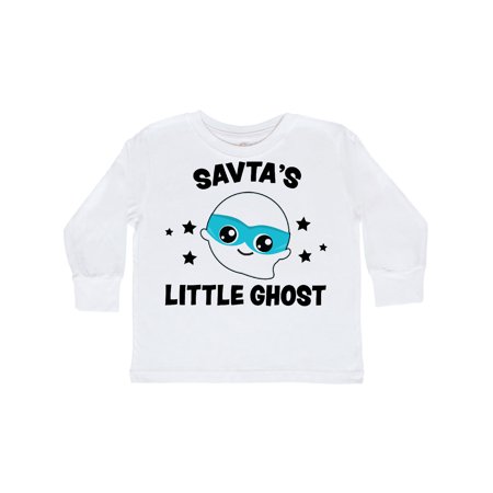 

Inktastic Cute Savta s Little Ghost with Stars Gift Toddler Boy or Toddler Girl Long Sleeve T-Shirt