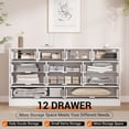 thumbnail image 5 of 12 Drawer Wood Dressers for Bedroom, Wooden Dressers for Adult Bedroom, Modern TV Stand Dresser for 65 inch TV, 61" Wide Chest of Drawers for Living Room, Closet, Hallway, 5 of 9