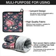 thumbnail image 7 of Pioneer Flower Kitchen Oven Mitt and Pot Holder Sets 2 Pcs for Baking, Cooking and Grilling, Heat Resistant Up To 392 °F, 7 of 7